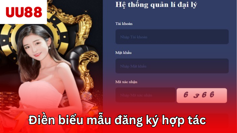 Điền biểu mẫu đăng ký hợp tác với nhà cái