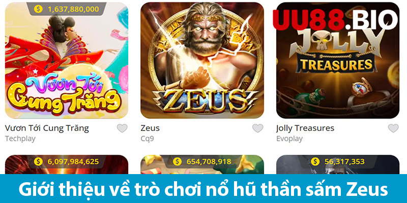 Thần sấm Zeus - Trò chơi nổ hũ thần thoại ly kỳ cùng UU88